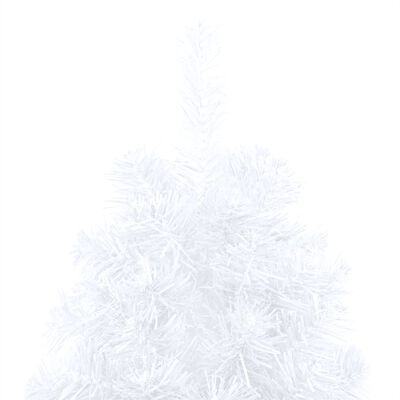 vidaXL Artificial Half Pre-lit Christmas Tree with Stand White 210 cm PVC