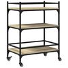 vidaXL Kitchen Trolley Sonoma Oak 65x40x86.5 cm Engineered Wood