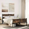vidaXL Bed Frame without Mattress Smoked Oak 120x200 cm Engineered Wood