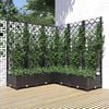 vidaXL Garden Planter | Black | Polypropylene | 120 x 120 x 121.5 cm | Planters