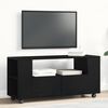 vidaXL TV Cabinet with Wheels Black Oak 102x34.5x43 cm Engineered Wood