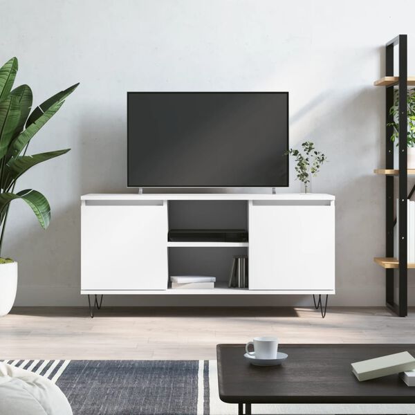 vidaXL TV Cabinet White 104x35x50 cm Engineered Wood