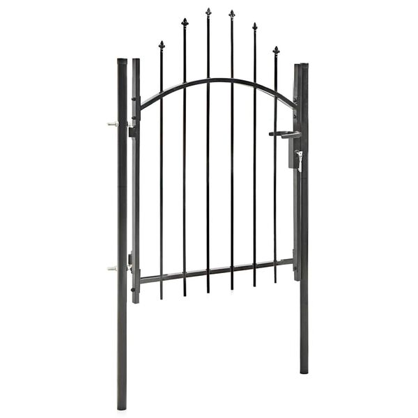 vidaXL Garden Gate Woerden Steel 1x1 m Black