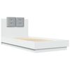 vidaXL Bed Frame with LED without Mattress White 90x190 cm Single