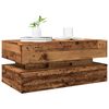 vidaXL Coffee Table with LED Lights Old Wood 90x50x40 cm