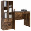 vidaXL Desk with Drawer 2 pcs Smoked Oak