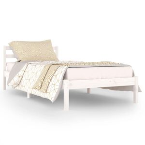 vidaXL Bed Frame without Mattress Solid Wood Pine 90x200cm White