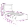 vidaXL Storage Bed with Headboard White 90 x 190 cm Engineered Wood