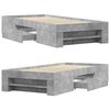 vidaXL Bed Frame without Mattress Concrete Grey 100x200cm Engineered Wood