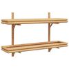 vidaXL Wall Shelf Wall-Mounted Brown 100 x 26 x 60 cm Bamboo