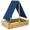 vidaXL Sandpit | Natural Wood | Impregnated Pinewood | 80x60x97.5 cm