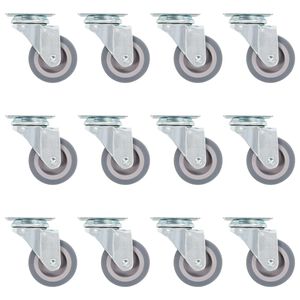 vidaXL Swivel Casters 12 pcs 50 mm