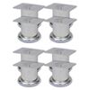 vidaXL Sofa Legs 8 pcs Round Chrome 60 mm