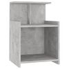 vidaXL Bed Cabinets 2 pcs Concrete Grey 40x35x60 cm Engineered Wood