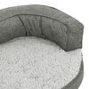 vidaXL Ergonomic Dog Bed Mattress 60x42 cm Linen Look Fleece Grey