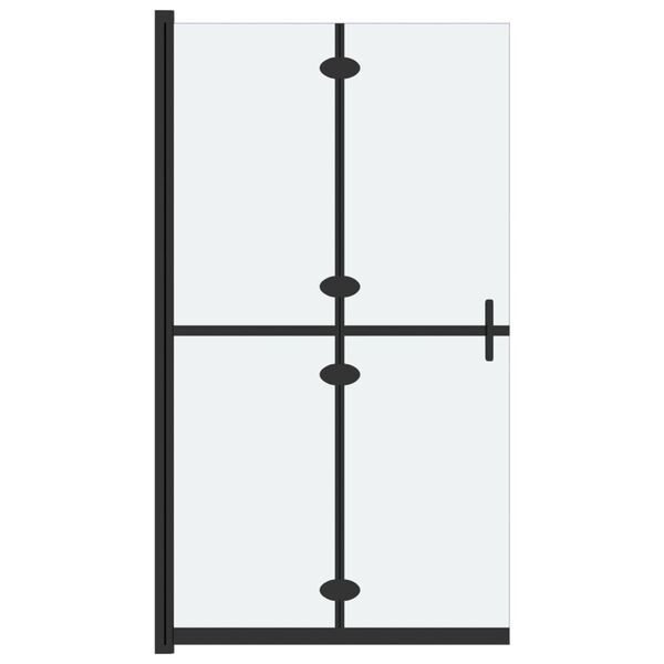 vidaXL Foldable Walk-in Shower Wall Frosted ESG Glass 110x190 cm