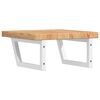 vidaXL Basin Shelf Wall Mounted Steel and Solid Wood Oak