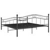 vidaXL Bed Frame without Mattress Black Metal 160x200 cm
