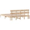 vidaXL Bed Frame with Headboard Brown 180 x 200 cm Solid Pine wood