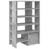 vidaXL Shoe Cabinet with Shelf 2 pcs Concrete Grey Engineered Wood