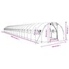 vidaXL Greenhouse with Steel Frame Green 72 m² 24x3x2 m