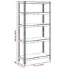 vidaXL 5-Layer Storage Shelf Blue Steel&Engineered Wood