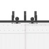 vidaXL Sliding Door Hardware Kit 213,5 cm Steel Black