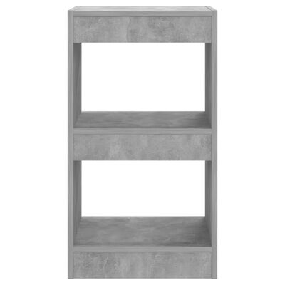 vidaXL Book Cabinet/Room Divider Concrete Grey 40x30x72 cm