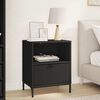 vidaXL Bedside Table with Drawer Black 49 x 36 x 61 cm Engineered wood