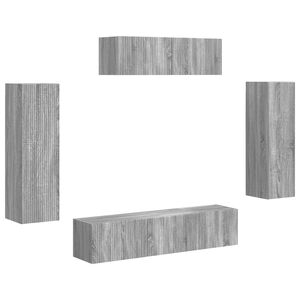 vidaXL TV Cabinet 5 pcs Grey Sonoma
