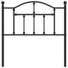 vidaXL Metal Headboard Black 90 cm