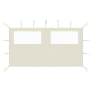 vidaXL Gazebo Sidewall with Windows 4x2 m Cream