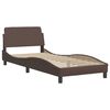 vidaXL Bed Frame with LED without Mattress "Hvar" Brown 80x200 cm
