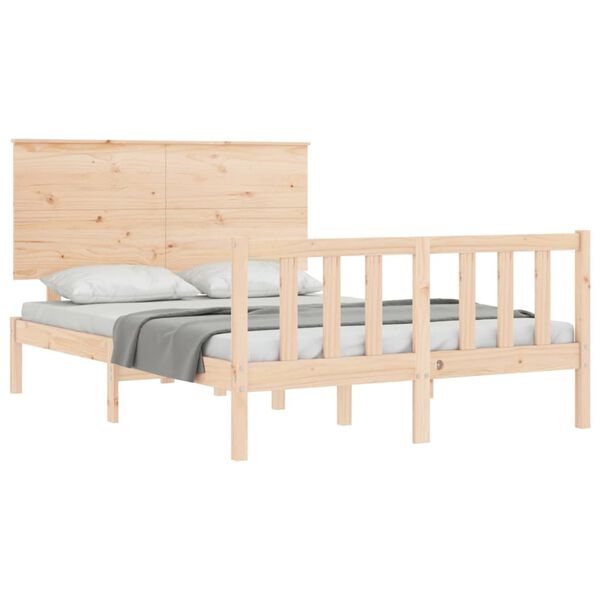 vidaXL Bed Frame without Mattress 140x190 cm Solid Wood Pine