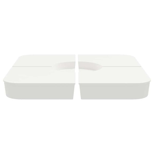 vidaXL 4 Piece Parasol Base Set for Cross Stand Parasol 100 kg PP