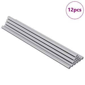 vidaXL Threaded Rod 12 pcs Silver 6 x 170 mm Steel