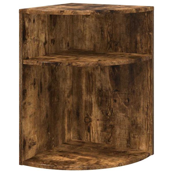 vidaXL End Table Smoked Oak 39.7 x 39.7 x 60 cm Engineered Wood