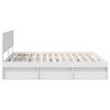 vidaXL Bed Frame with Headboard White 200 x 200 cm Solid Pine Wood