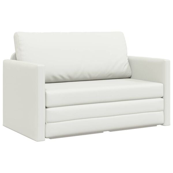 vidaXL Folding Sofa Bed White 124 x 71 x 78 cm PVC