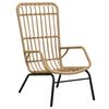vidaXL Garden Chair Poly Rattan Light Brown