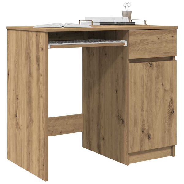 vidaXL Desk Artisan Oak 86x49x76 cm Engineered Wood