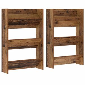 vidaXL Shoe Cabinet 2 pcs 60 x 18 x 90 cm Engineered Wood Old Wood