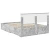 vidaXL Bed Frame Concrete Grey 140 x 190 cm Engineered Wood