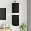 vidaXL Wall TV Cabinet Wall-mounted 2 pcs Black Oak 30.5 x 30 x 60 cm