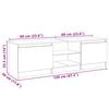 vidaXL TV Cabinet with LED Lights White 120x30x36 cm