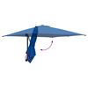 vidaXL Garden Parasol Azurblau 248.5 x 247.5 x 160 cm