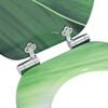 vidaXL Toilet Seat 2 pcs Green Drop 44 x 38 cm MDF board