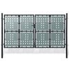vidaXL Black Single Door Fence Gate 300x150 cm