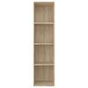 vidaXL Book Cabinet/TV Cabinet Sonoma Oak 36x30x143 cm Engineered Wood