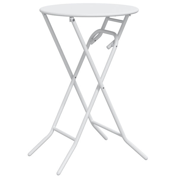vidaXL Garden Table Folding White 50 x 50 x 72 cm Steel